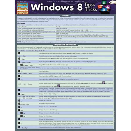 BARCHARTS Windows 8 Tips & Tricks Quickstudy Easel 9781423221722